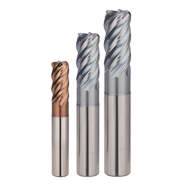 High Hardness Corner Radius Milling Cutter Round Nose End Mill For High Temperature Alloy